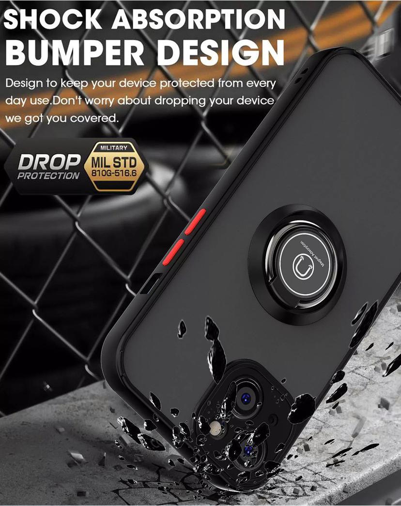 Case Ring Holder Stand Shockproof Cover For iPhone 11 12 14 Pro Max Mini B-SPIN PTY LTD