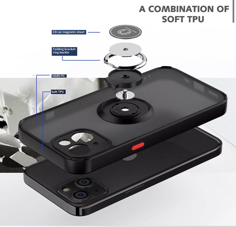 Case Ring Holder Stand Shockproof Cover For iPhone 11 12 14 Pro Max Mini B-SPIN PTY LTD