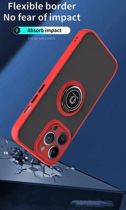 Case Ring Holder Stand Shockproof Cover For iPhone 11 12 14 Pro Max Mini B-SPIN PTY LTD