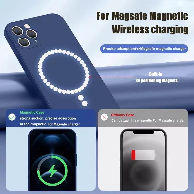 Silicone Magnetic Magsafe Mobile Cover case For iPhone 14 13 12 11 Pro max XR XS B-SPIN PTY LTD