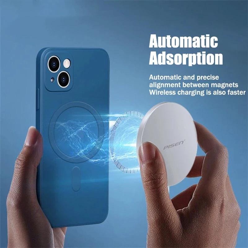 Silicone Magnetic Magsafe Mobile Cover case For iPhone 14 13 12 11 Pro max XR XS B-SPIN PTY LTD