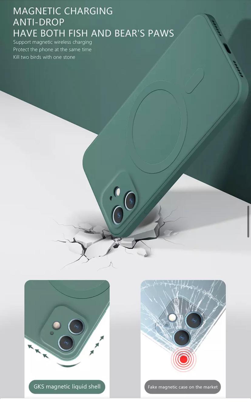 Silicone Magnetic Magsafe Mobile Cover case For iPhone 14 13 12 11 Pro max XR XS B-SPIN PTY LTD