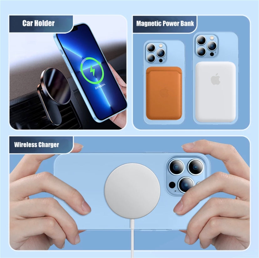 Magsafe Plating Magnetic Slim phone Case Cover For iPhone 11 12 14 Pro Max Mini B-SPIN PTY LTD