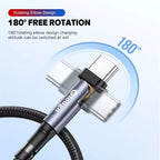 USB to Type C Charger 180° 3A Fast Charging Data Cable B-SPIN PTY LTD
