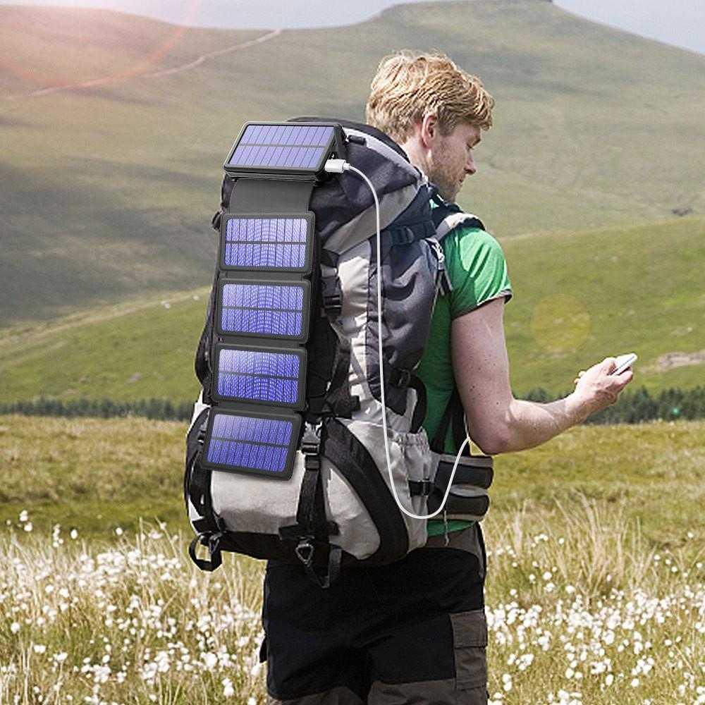 Solar Power Bank Waterproof wireless 30000mAh QI fastest charger 2 USB port with 3 and 5  pannels B-SPIN PTY LTD