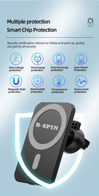 Magsafe 15W  Car Charger Mount Air Vent Dashboard B-SPIN PTY LTD