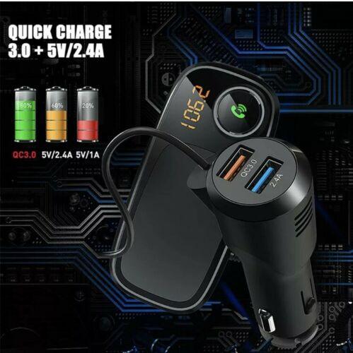 Handsfree Wireless Bluetooth FM Transmitter Car Kit Mp3 Player With USB Charger B-SPIN