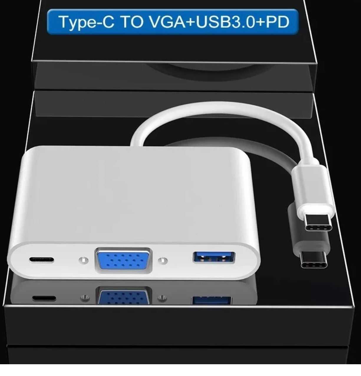 Type-C 3.1 to 4K +VGA Port USB-C HUB Adapter Converter For MacBook/Windows