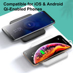 Wireless  Charging Station 15W Fast Stand Dock  Cradle for iPhone Samsung Huawei B-SPIN PTY LTD