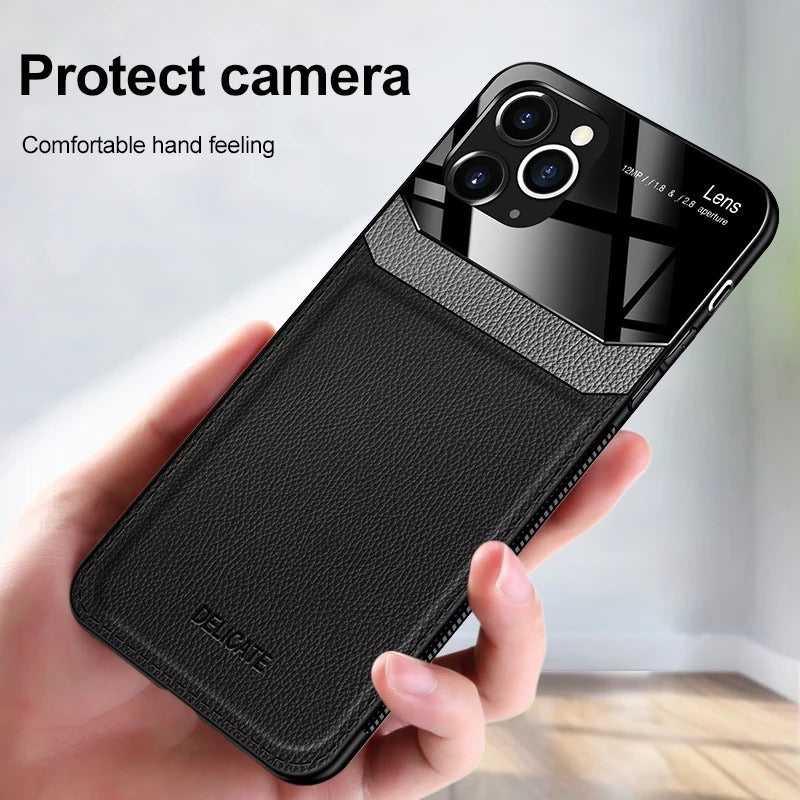 Protective Slim PU Leather Shockproof mobile Case For iPhone
