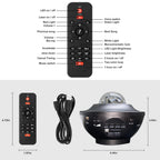 Galaxy Starry Night Lamp LED Star Projector Night Light Ocean Wave Projector