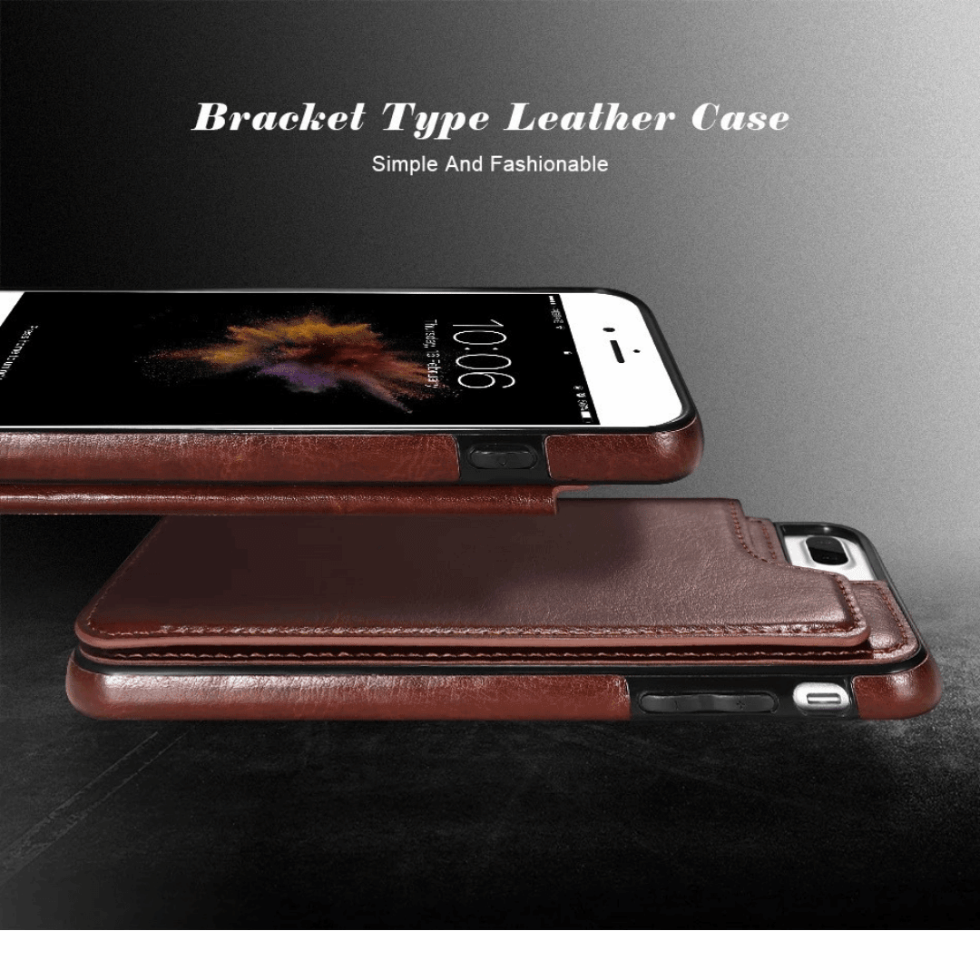 Leather Mobile Phone Wallet Card Holder Flip Cover Iphone and Samsung