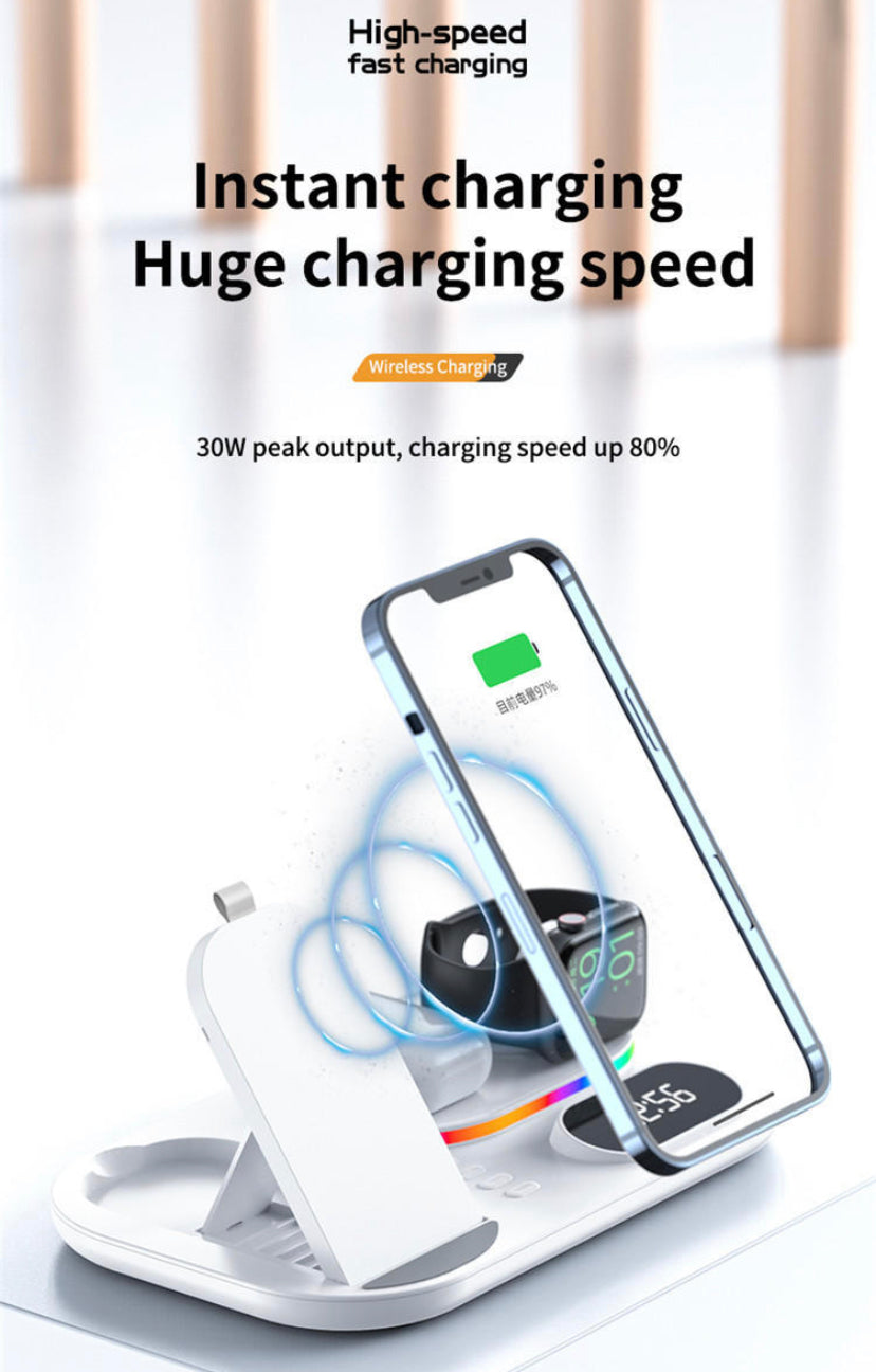 4 in 1 Wireless Fast Charger Dock Charging Station 30W   For iphone 14 13 Samsung B-SPIN PTY LTD