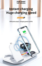 4 in 1 Wireless Fast Charger Dock Charging Station 30W   For iphone 14 13 Samsung B-SPIN PTY LTD