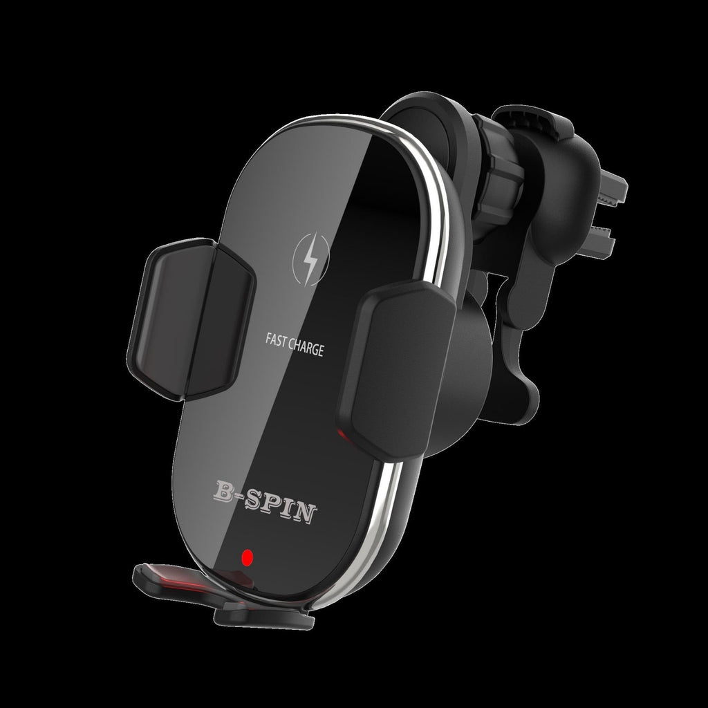 Smart Touch QI Car Charger Mount Air Vent 15W Fast Wireless B-SPIN PTY LTD