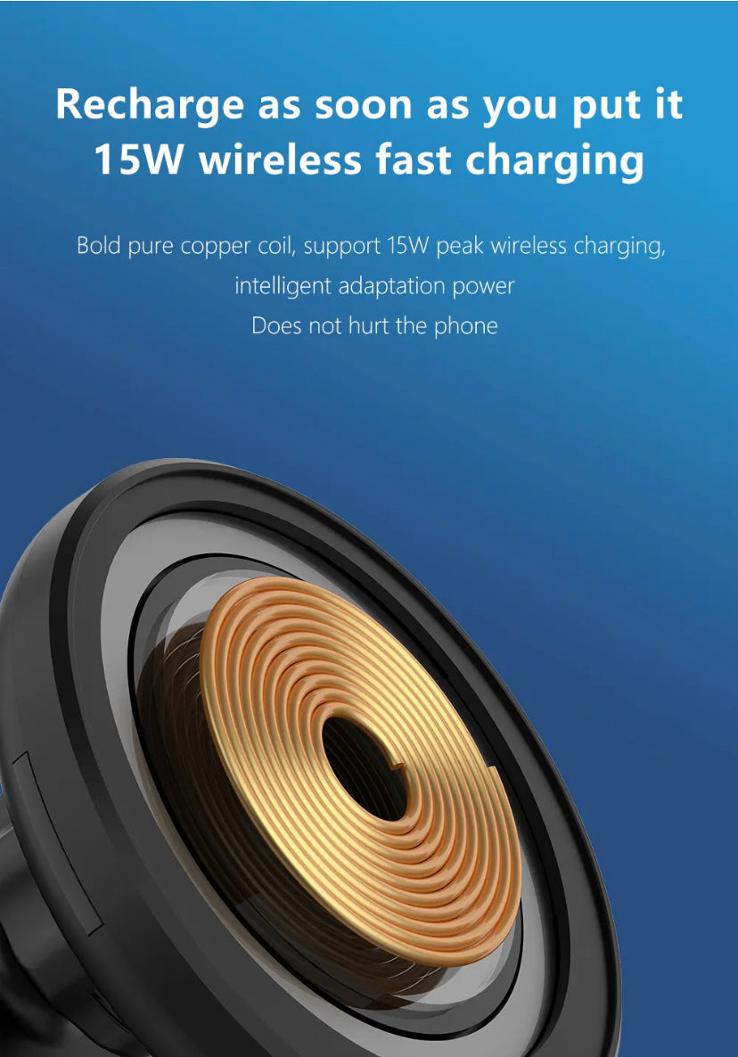 Car Charger Mount 15W MagSafe Fast Wireless Charging for Apple iPhone B-SPIN PTY LTD