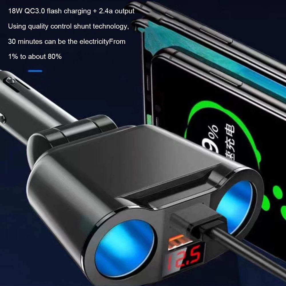 Car Charger Cigarette Lighter Double Power Adapter Socket Splitter B-SPIN PTY LTD