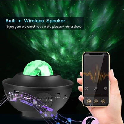 LED Star Projector Night Lamp Galaxy Starry Night Light, Ocean Wave Projector With Music Sterren Speaker Remote Control B-SPIN PTY LTD