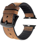 Genuine Leather Silicone Band Strap for Apple iWatch Series  38/45mm B-SPIN PTY LTD