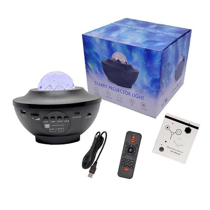 LED Star Projector Night Lamp Galaxy Starry Night Light, Ocean Wave Projector With Music Sterren Speaker Remote Control B-SPIN PTY LTD