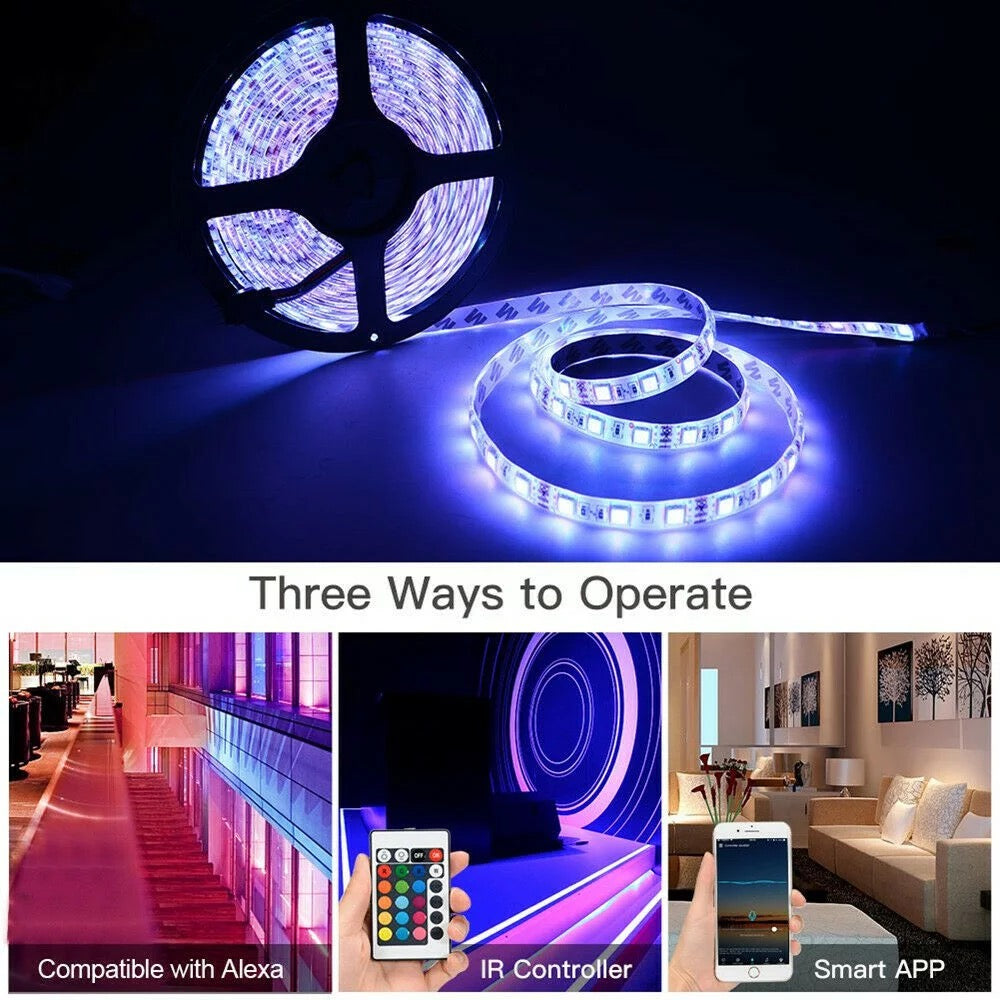 Smart Wifi LED  Strip Lights Waterproof Alexa Echos Google Home B-SPIN PTY LTD