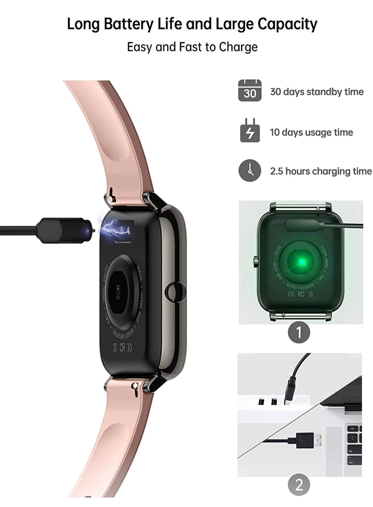 Smart Watch Bluetooth Heart Rate BP Fitness Tracker For iOS Android B-SPIN PTY LTD