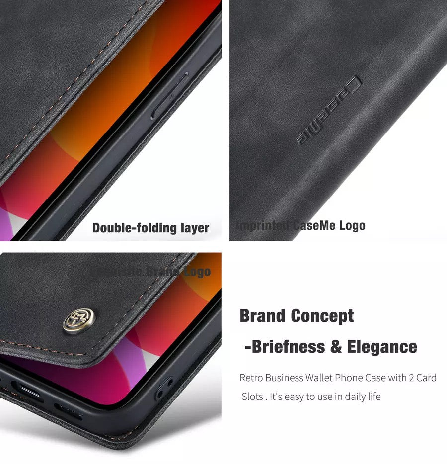 Flip Leather Wallet Case Shockproof For Apple iPhone XR 11 12 13 Pro Max Mini B-SPIN PTY LTD