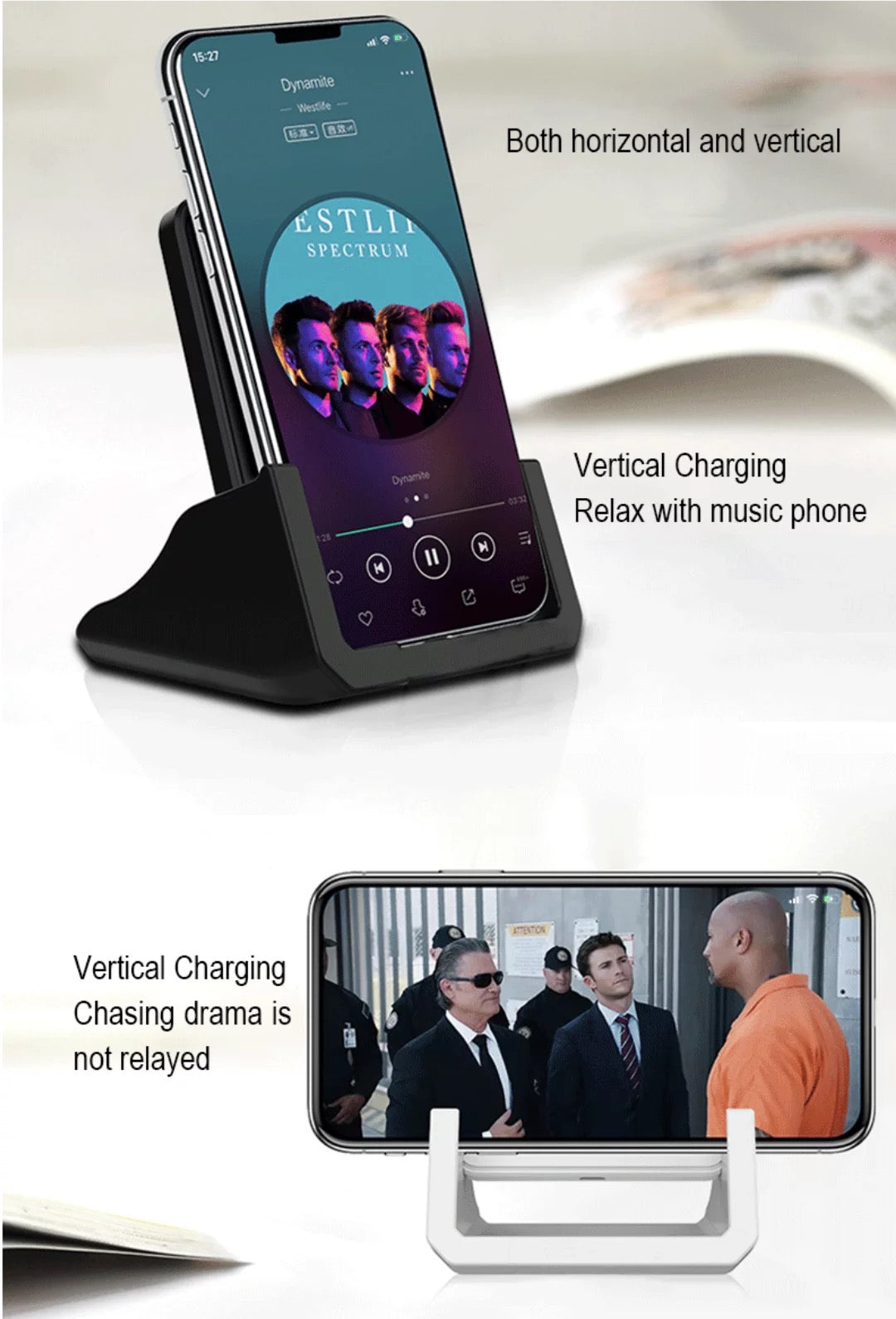 Wireless  Charging Station 15W Fast Stand Dock  Cradle for iPhone Samsung Huawei B-SPIN PTY LTD