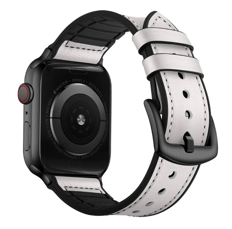 Genuine Leather Silicone Band Strap for Apple iWatch Series  38/45mm B-SPIN PTY LTD