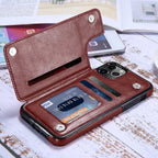 Leather Mobile Phone Wallet Card Holder Flip Cover Iphone and Samsung