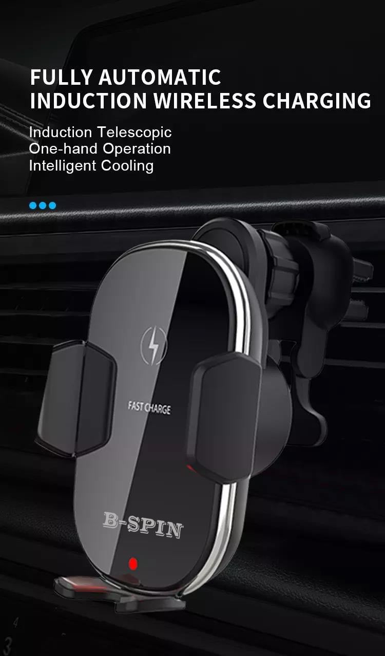Smart Touch QI Car Charger Mount Air Vent 15W Fast Wireless B-SPIN PTY LTD