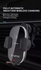 Smart Touch QI Car Charger Mount Air Vent 15W Fast Wireless B-SPIN PTY LTD
