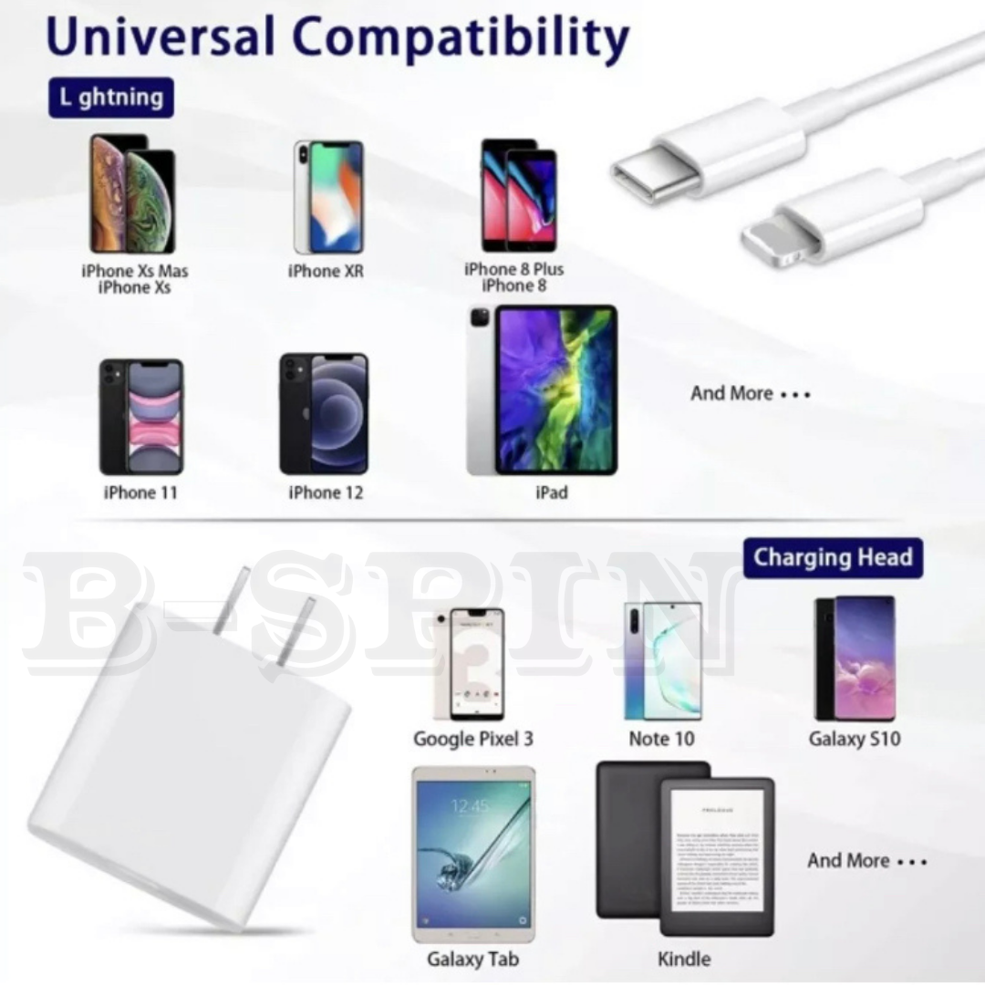 20W PD Charger（Wall Charger, USB C Fast Charging Adapter, USB Type C Charger Compatible with iPhone B-SPIN PTY LTD