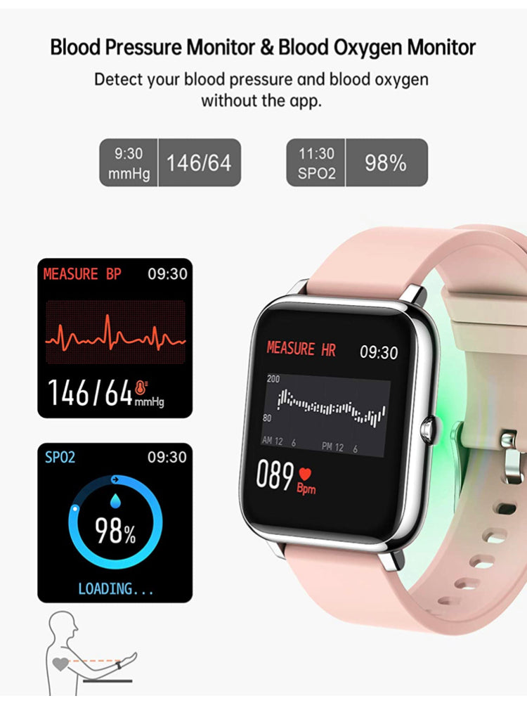 Smart Watch Bluetooth Heart Rate BP Fitness Tracker For iOS Android B-SPIN PTY LTD