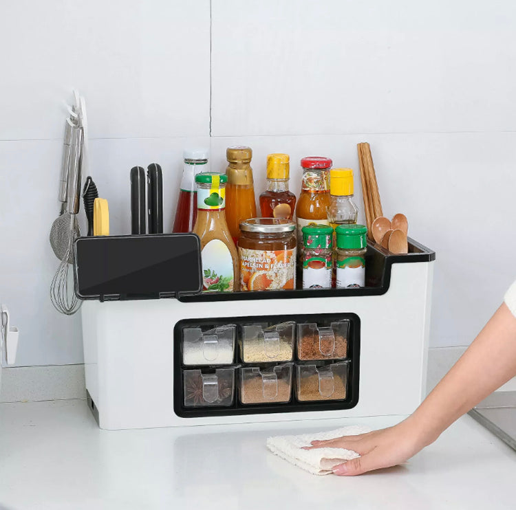 Multifunctional Spice Box Rack Seasoning Bottle Storage Box B-SPIN PTY LTD