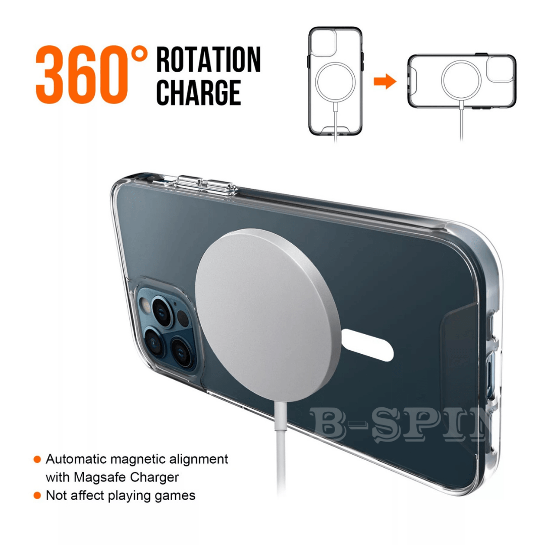 MagSafe Shockproof Magnetic Transparent Case Cover For iPhone  Series B-SPIN PTY LTD