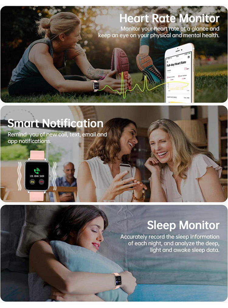 Smart Watch Bluetooth Heart Rate BP  Fitness Tracker For iOS Android B-SPIN PTY LTD