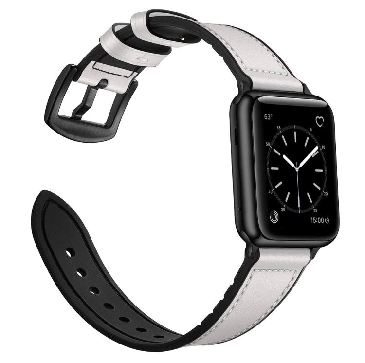 Genuine Leather Silicone Band Strap for Apple iWatch Series  38/45mm B-SPIN PTY LTD