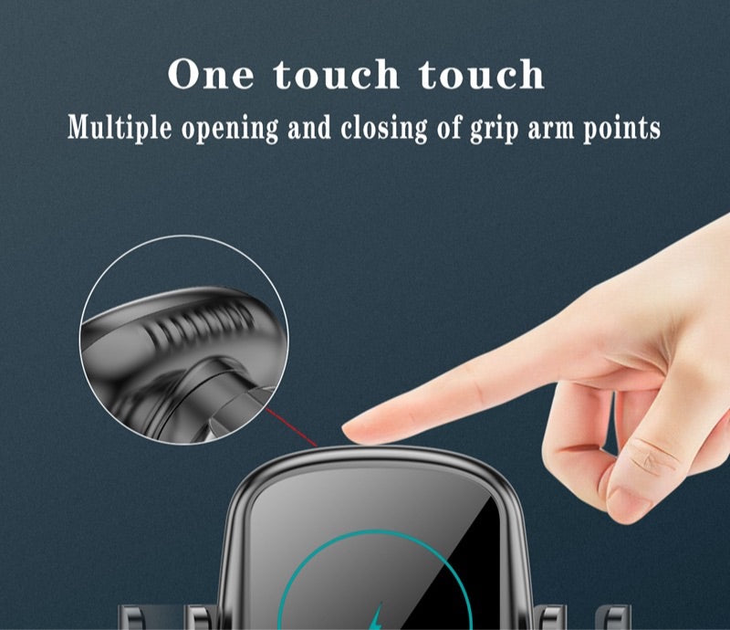 Smart Touch QI Car Charger Mount Air Vent 15W Fast Wireless B-SPIN PTY LTD