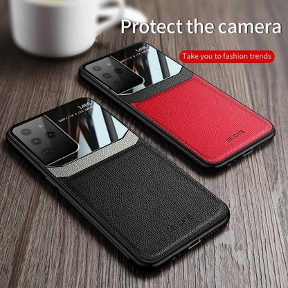Luxury Protective Hybrid PU Leather Luxury Phone Case Samsung S10 S20 S21 Ultra Plus