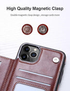 Leather Mobile Phone Wallet Card Holder Flip Cover Iphone and Samsung