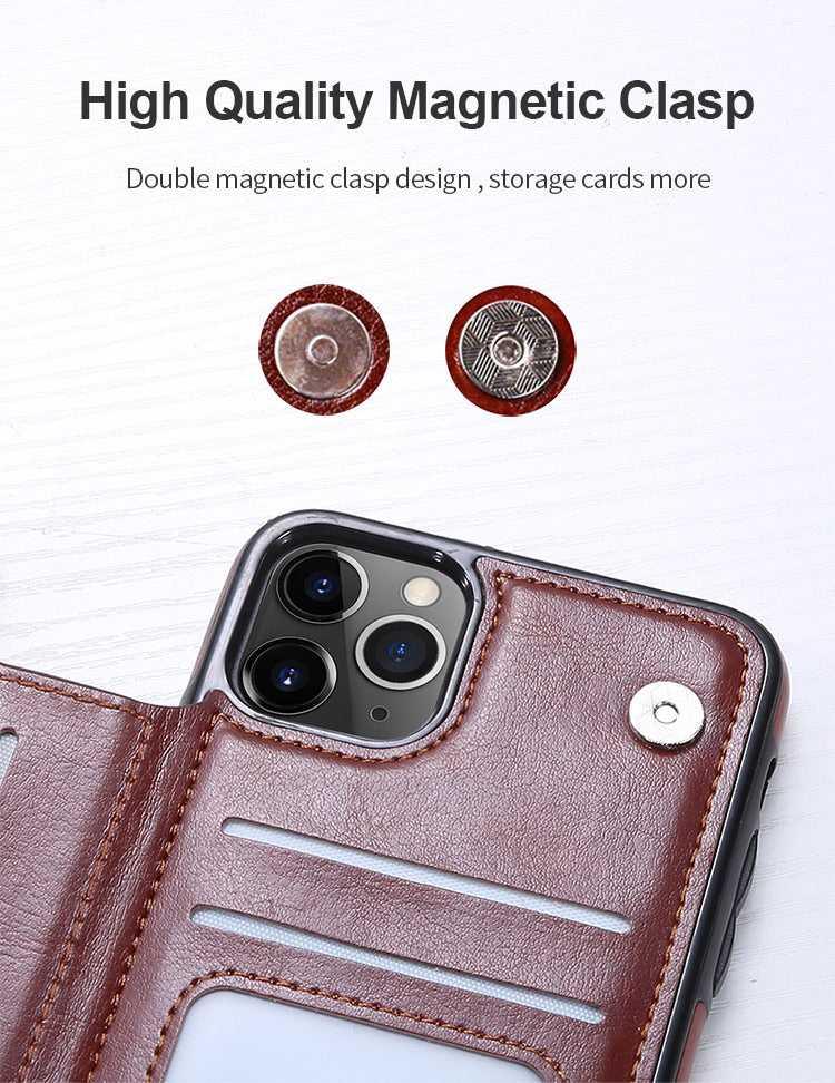 Leather Mobile Phone Wallet Card Holder Flip Cover Iphone and Samsung