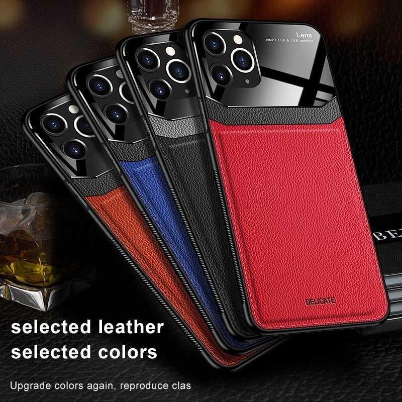 Protective Slim PU Leather Shockproof mobile Case For iPhone