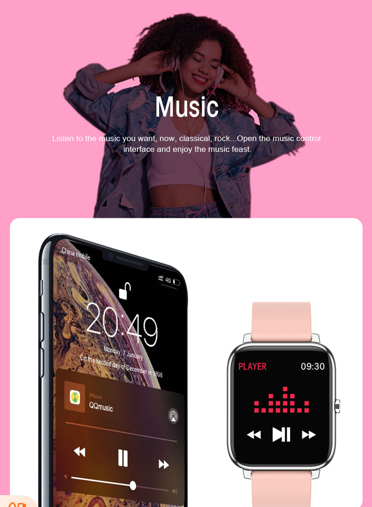 Smart Watch Bluetooth Heart Rate BP  Fitness Tracker For iOS Android B-SPIN PTY LTD