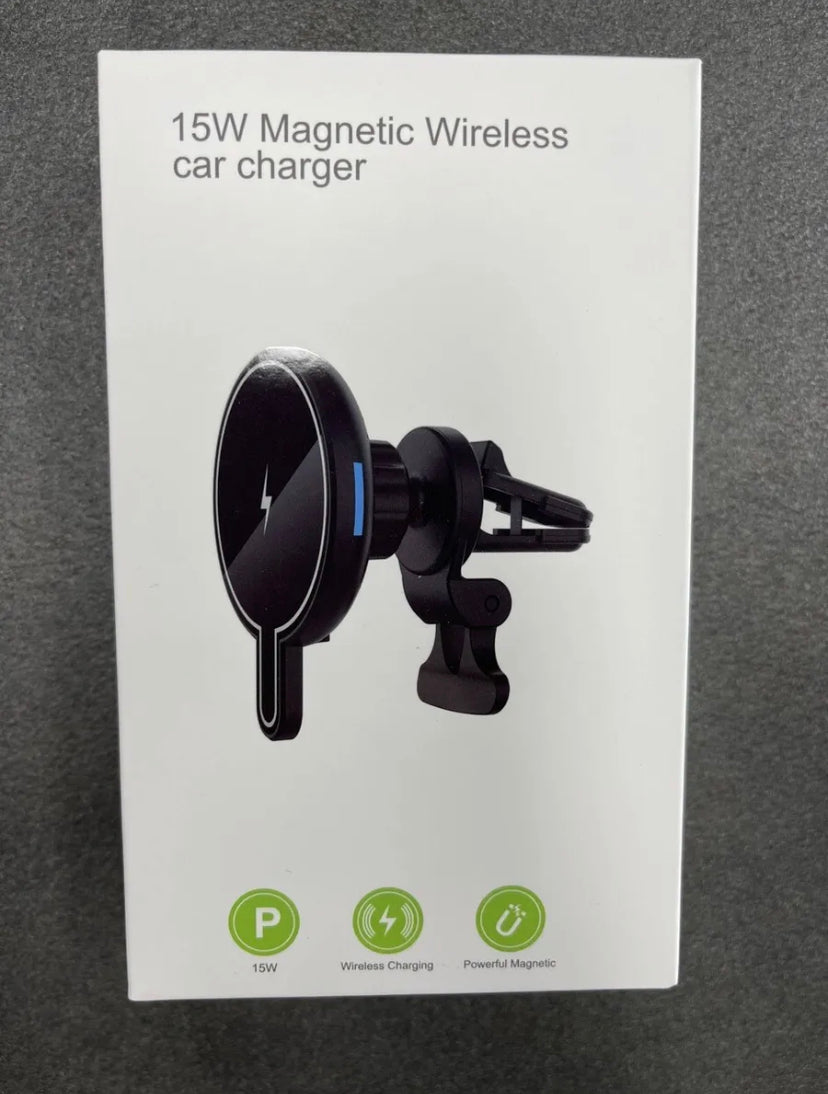 Car Charger Mount 15W MagSafe Fast Wireless Charging for Apple iPhone B-SPIN PTY LTD