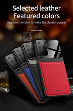Luxury Protective Hybrid PU Leather Luxury Phone Case Samsung S10 S20 S21 Ultra Plus