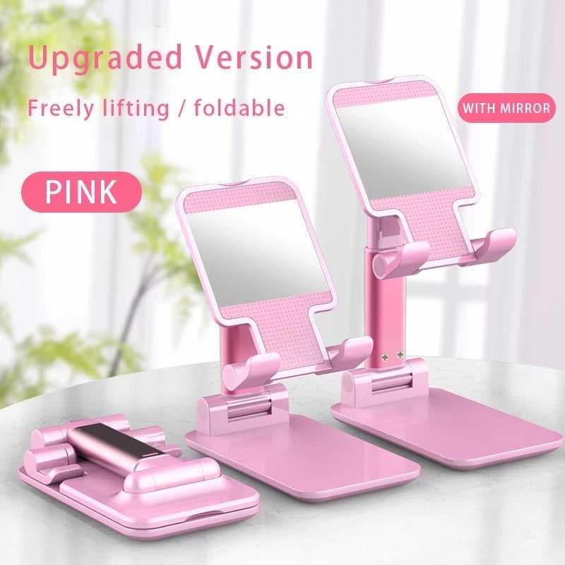 Adjustable Folding Desk Desktop Cell Phone Stand Mount Holder For iPhone & Tablet