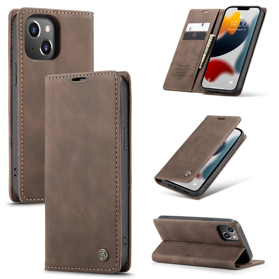 Flip Leather Wallet Case Shockproof For Apple iPhone XR 11 12 13 Pro Max Mini B-SPIN PTY LTD