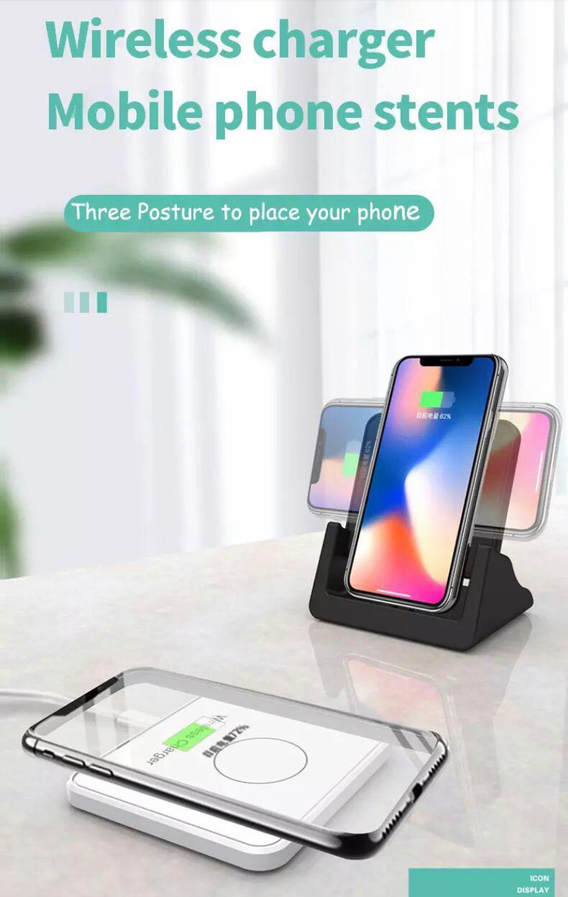 Wireless  Charging Station 15W Fast Stand Dock  Cradle for iPhone Samsung Huawei B-SPIN PTY LTD
