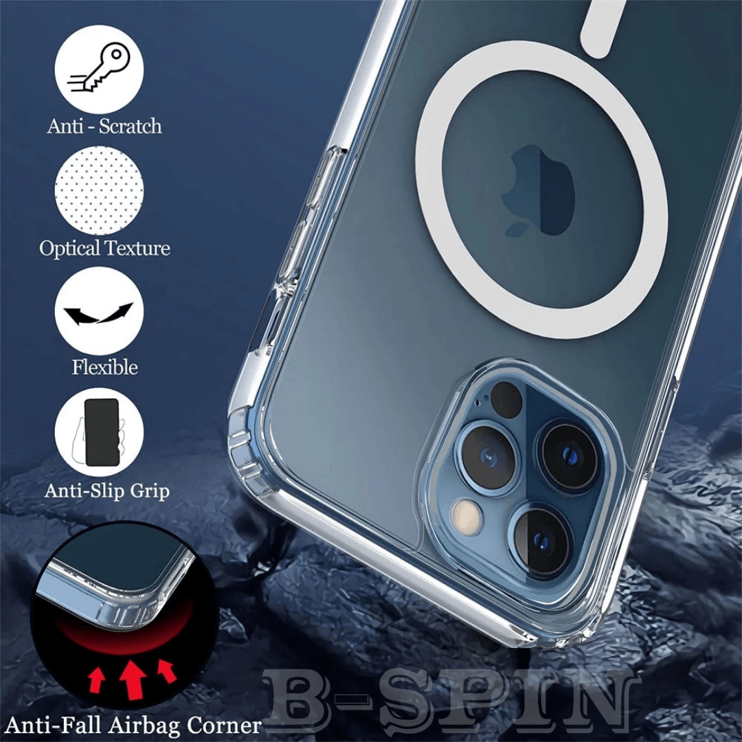 MagSafe Shockproof Magnetic Transparent Case Cover For iPhone  Series B-SPIN PTY LTD